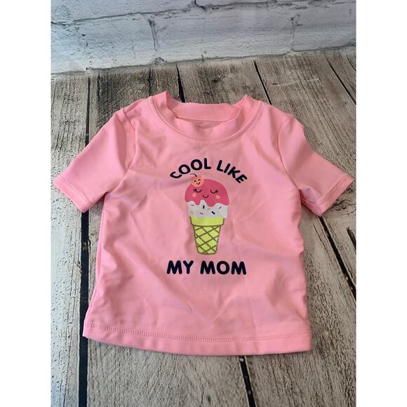 CARTER’S Girl’s Pink Rashguard Swim Top / Size: 18 Months - Picture 1 of 4